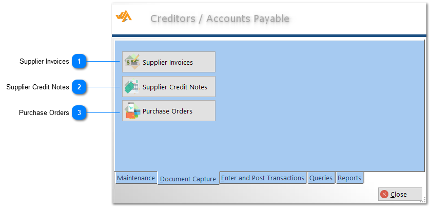 2. Document Capture - Creditors Control
